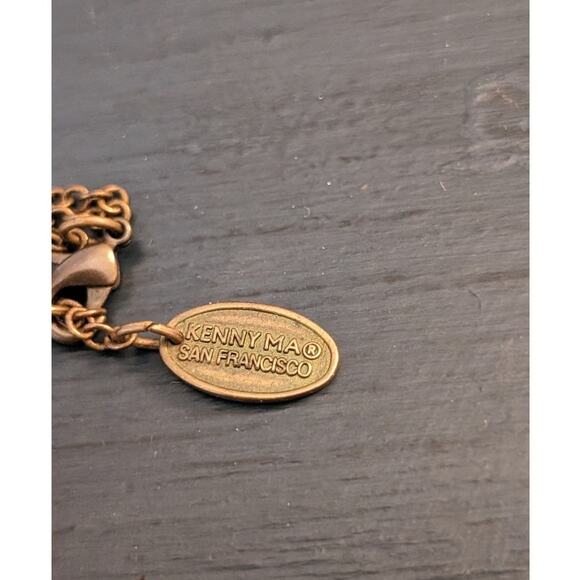 KENNY MA San Francisco Blue Floral Swarovski Crystal Necklace 15.5 To 16.5” - Picture 9 of 9